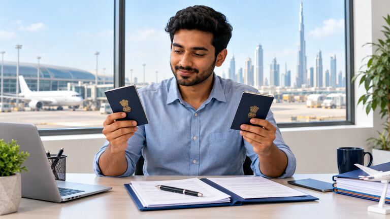 Guidance steps for confirming ECR or ECNR on official Indian services.